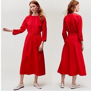 Wilfred le fou collection- tavin dress, gobi berry belted midi dress- size xxs